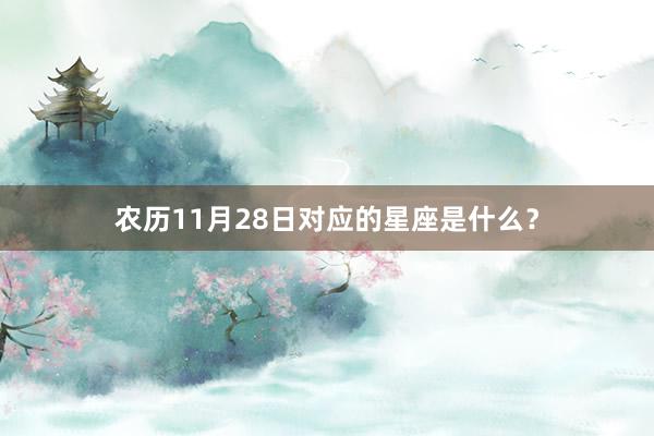 农历11月28日对应的星座是什么？